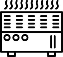 icona della linea del vettore del riscaldatore