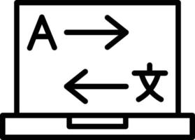 icona della linea del vettore del computer