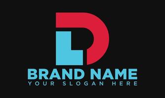 dl lettera logo o app o icona per la tua azienda, azienda, marchio. logo della tecnologia tipografica dl. vettore