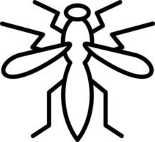 icona della linea vettoriale della zanzara