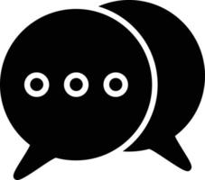 icona del glifo vettoriale della chat