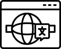 icona della linea vettoriale internazionale