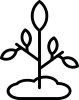 icona della linea del vettore della pianta