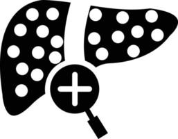 disegno dell'icona del glifo del fegato vettore