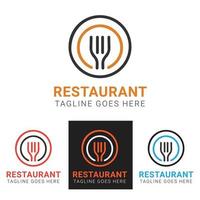 modello di logo del ristorante vettore