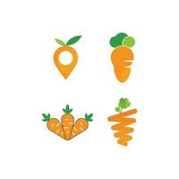 vettore di logo di carota