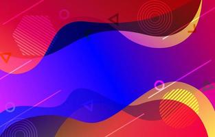 sfondo colorato della geometria dell'onda. carta da parati liquida sfumata astratta per banner web, social media, presentazione. vettore