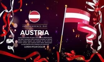 giorno dell'indipendenza dell'Austria. illustrazione di banner, design del modello di poster vettore