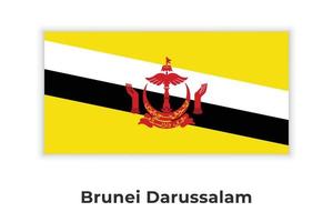 la bandiera nazionale del brunei darussalam vettore