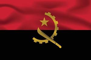la realistica bandiera nazionale dell'Angola vettore