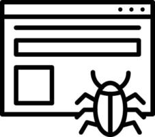 icona della linea vettoriale del crawler web