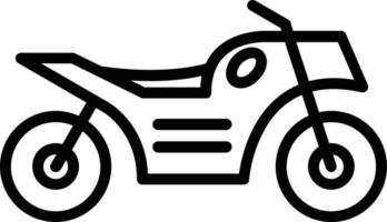 icona della linea vettoriale della motocicletta