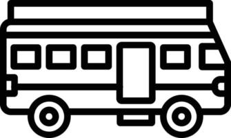 icona della linea del vettore del bus