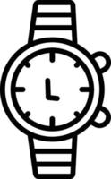 icona della linea vettoriale dell'orologio da polso