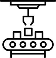 icona della linea del vettore di produzione