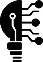 icona del glifo vettoriale di tecnologia
