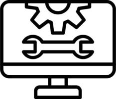 icona della linea del vettore di configurazione