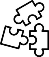 icona della linea del vettore puzzle