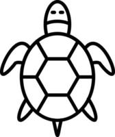 icona della linea vettoriale tartaruga