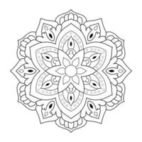 design mandala con motivo floreale in stile arabesco etnico arabo vettore