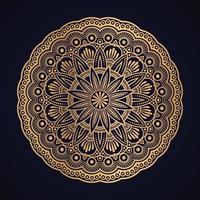 disegno di sfondo mandala ornamentale di lusso dorato vettore