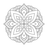 design mandala con motivo floreale in stile arabesco etnico arabo vettore