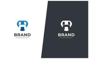 h lettera logo vettore concetto - monogramma icona marchio creativo emblema modello di progettazione. marchio del logotipo h universale