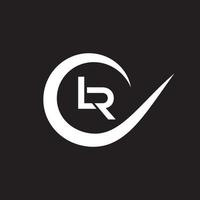 lr logo design template elemento di branding grafico vettoriale