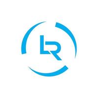 lr logo design template elemento di branding grafico vettoriale