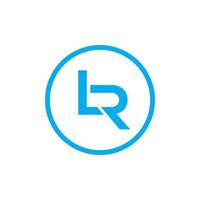 lr logo design template elemento di branding grafico vettoriale