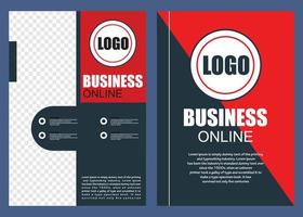 business online, modello di banner flayer vettore