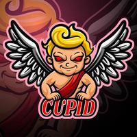 Cupido mascotte sport esport logo design vettore