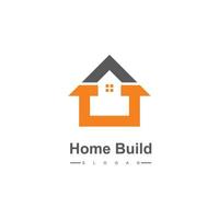 costruzione di case, logo della società immobiliare vettore