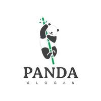 modello di progettazione del logo dell'orso panda. icona animale logo panda. vettore