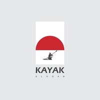 sport acquatici, modello di progettazione logo kayak vettore