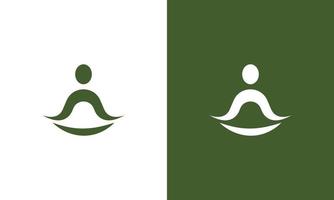 logo design yoga. modello vettoriale gratuito icona logo yoga.