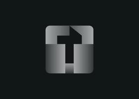 logo della lettera t. t logo icona design file vettoriale gratuito.