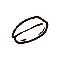 icona di fiocchi d'avena su uno sfondo bianco isolato. prodotto sano. contorno vettoriale per la preparazione del porridge di farina d'avena.