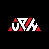 design del logo della lettera del triangolo vph con forma triangolare. monogramma di design del logo del triangolo vph. modello di logo vettoriale triangolo vph con colore rosso. logo triangolare vph logo semplice, elegante e lussuoso. vph