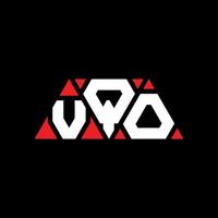 design del logo della lettera del triangolo vqo con forma triangolare. monogramma di design del logo del triangolo vqo. modello di logo vettoriale triangolo vqo con colore rosso. logo triangolare vqo logo semplice, elegante e lussuoso. vqo