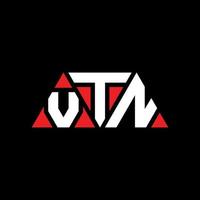 design del logo della lettera del triangolo vtn con forma triangolare. monogramma di design con logo triangolo vtn. modello di logo vettoriale triangolo vtn con colore rosso. logo triangolare vtn logo semplice, elegante e lussuoso. vtn
