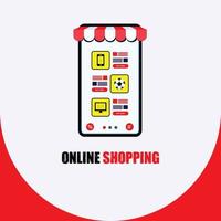 vettore dello shopping online