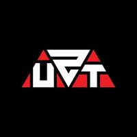 design del logo della lettera del triangolo uzt con forma triangolare. monogramma del design del logo del triangolo uzt. modello di logo vettoriale triangolo uzt con colore rosso. logo triangolare uzt logo semplice, elegante e lussuoso. uzt