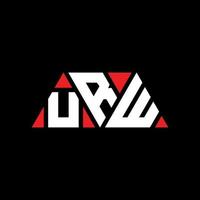 design del logo della lettera del triangolo urw con forma triangolare. monogramma di design del logo del triangolo urw. modello di logo vettoriale triangolo urw con colore rosso. urw logo triangolare logo semplice, elegante e lussuoso. urw
