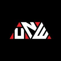 unw triangolo lettera logo design con forma triangolare. monogramma unw triangolo logo design. modello di logo vettoriale triangolo unw con colore rosso. unw logo triangolare logo semplice, elegante e lussuoso. unw