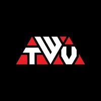 design del logo della lettera triangolare twv con forma triangolare. monogramma di design con logo triangolo twv. modello di logo vettoriale triangolo twv con colore rosso. logo triangolare twv logo semplice, elegante e lussuoso. tv