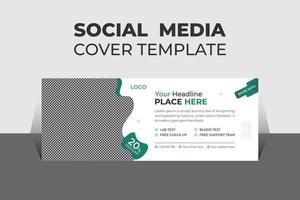 moderno modello di progettazione di copertina dei social media per la salute medica, modello di banner e modello di banner web per i social media. vettore
