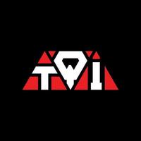 design del logo della lettera triangolare tqi con forma triangolare. tqi triangolo logo design monogramma. modello di logo vettoriale triangolo tqi con colore rosso. logo triangolare tqi logo semplice, elegante e lussuoso. tqi