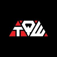 design del logo della lettera triangolare tqw con forma triangolare. monogramma di design del logo del triangolo tqw. modello di logo vettoriale triangolo tqw con colore rosso. logo triangolare tqw logo semplice, elegante e lussuoso. tqw