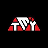 design del logo della lettera triangolare tmy con forma triangolare. monogramma di design del logo del triangolo tmy. modello di logo vettoriale triangolo tmy con colore rosso. logo triangolare tmy logo semplice, elegante e lussuoso. tmy